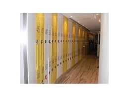 Coin operated lockers from Davell Products supplied to the Ivy Bar in Sydney