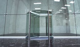 New revolving door with stylish all-glass design