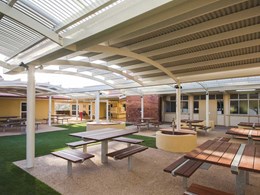 Stylish suite of picnic tables and seating customised for Yeppoon school
