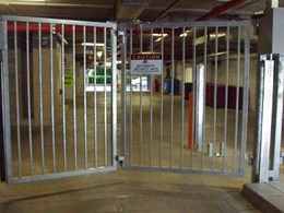 Magnetic trackless speed gates secure emergency services site against vehicle and pedestrian entry