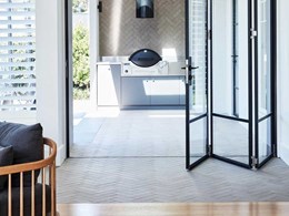Ash Grey brick tiles strengthen indoor-outdoor connect in Sandringham home renovation