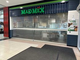 New Mad Mex storefront secured with ATDC’s widespan roller shutters 