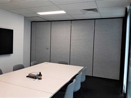 Series 100 operable wall provides acoustic control and privacy in office meeting space