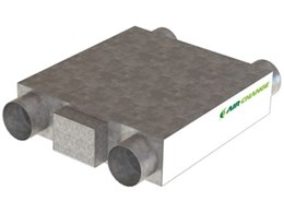 Air Change showcasing the new In Ceiling 70 Energy Recovery Ventilator at Future Build 2012