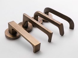 Lockwood Brass Core door levers in unique styles