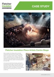 Case study: Fletcher Insulation Ductwork Insulation facing increases indoor air quality in Performing Arts Centre.