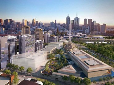 Melbourne Arts Precinct from Southbank Boulevard facing north (artist impression) HASSELL + SO-IL
