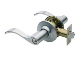 Lever locksets from Gainsborough Hardware Industries complement the home both inside and out