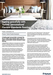 Mecwacare: Ageing gracefully with Tarkett ‘personalised’ Flexible Standards flooring