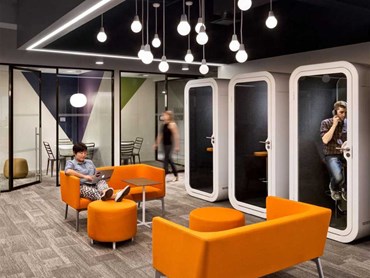 Framery O acoustic booths offer privacy to make phone calls in open plan offices