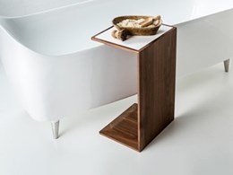 Pirch handcrafted bath bridge and side table