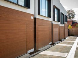 Bespoke garage doors enable seamless facade at Pascoe Vale townhouse project