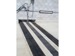 ACO’s sloped grated channel ensures efficient drainage at Defence facility