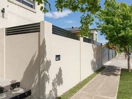 VogueWall privacy wall assuring security and serenity for corner block townhouse