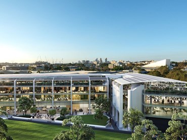 Cottee Parker JPRA has designed a $90 million project that will provide a combined total of 9,300sqm of retail and commercial space over two four-level towers in Alexandria, Sydney. Image: Supplied.
