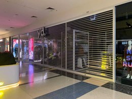 Security roller doors at new YD concept store in Westfield Eastgardens