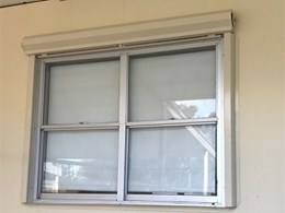 Windowshield fire shutters installed on hospital windows for BCA compliance