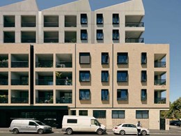 Brick facade helps Brunswick apartment building engage with neighbourhood