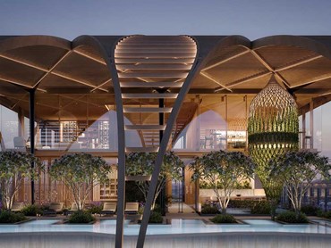 The rooftop wellness club for residents at Upper House, Brisbane