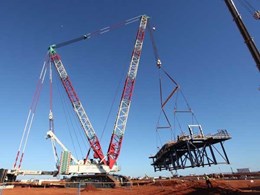 Kennards Hire Lift & Shift helps install 110 tonne transfer station at WA site using its 300 tonne modular spreader beam 