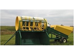 Sittler Trommel Screen with Hopper and Storage Bin from Recycle & Composting Equipment
