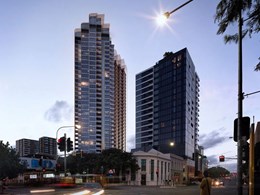 New Koichi Takada Brisbane tower features facade-length waterfall 