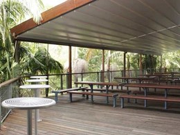 Retractable roofs create all-weather community space at Northern Beaches school