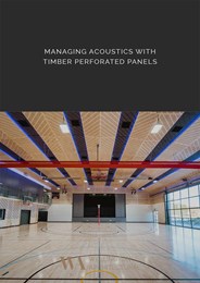 Considerations for managing acoustics with perforated timber panels 