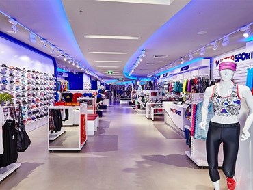 Aglo&rsquo;s lighting design and LED fittings at Intersport
