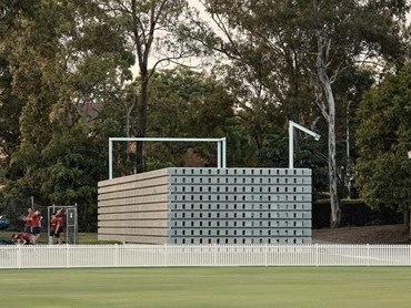 University of Queensland Cricket Club Maintenance Shed. Photo: David Chatfield