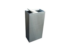 Rectangular swing top waste bins available from Weatherdon Corporation