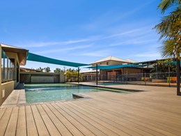 Commercial grade decking enhancing durability and aesthetics in a Broome Resort