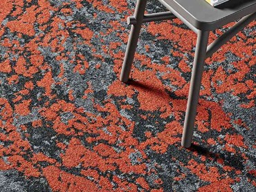 Carpet tiles from Lichen 1.5 Collection create a visually soothing space inspired by nature
