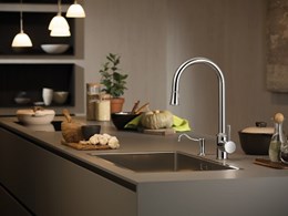 Newform’s elegant kitchen mixers with a high spout