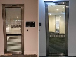 TPS stainless steel glass fire doors installed at CBA Melbourne