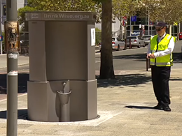 Public urinal pops-up in Perth