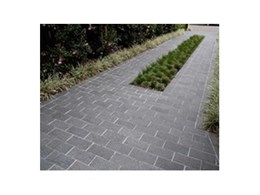 Jet Black Basalt stone pavers from Cinajus used for residential project