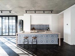 Bold interiors at luxury residences feature Herringbone flooring