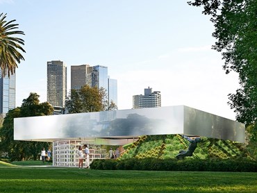 Designs have been revealed for MPavilion 2017. This year, the winning design was by Rem Koolhaas and David Gionotten of Netherlands-based practice OMA. Image: Naomi Milgrom Foundation
