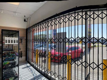 ATDC security gates at the new Scooter Hut store in Balcatta 