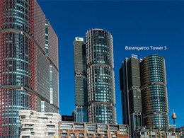 Solar control on Barangaroo Tower 3 glass facade achieved with roller blinds