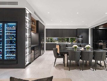 Vintec wine cabinets at the Broadbeach Waters home