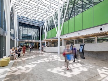 The new Royal Adelaide Hospital (RAH) is the first large-scale hospital complex in Australia to achieve a 4 Star Green Star&mdash;Healthcare As Built rating from the Green Building Council of Australia (GBCA). Image: Supplied.
