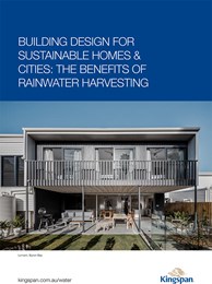 Building design for sustainable homes & cities: The benefits of rainwater harvesting