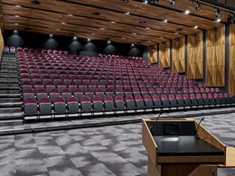 Custom ceiling provides world-class acoustics at Adelaide school auditorium