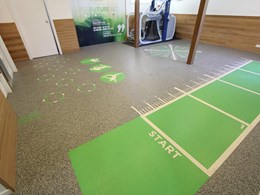 Marked floors at peak sports and spine centre make exercise easy