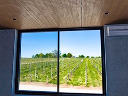 Slotted Key-Nirvana acoustic ceiling tiles reduce noise at new winery offices