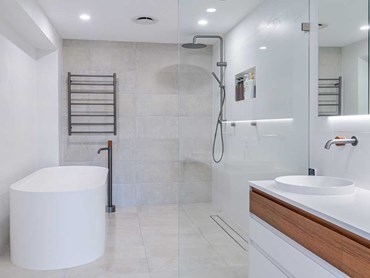 Caroma Elvire bathroom collection at the Wahroonga home 