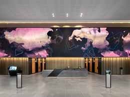 Melbourne Central Tower lobby reactivated with bespoke motion art on LED walls