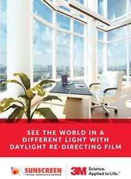 See the world in a different light with daylight redirecting film 